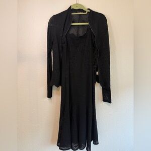 Charles Chang-Lima Black Lace Dress With Matching Jacket 8